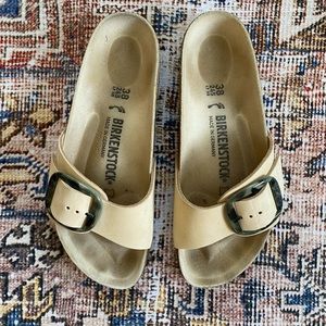 Birkenstock Madrid Torty Big Buckle, Almond Nubuck